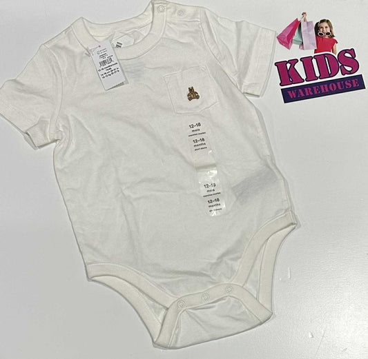 New Baby Gap White Bodysuit Size 1