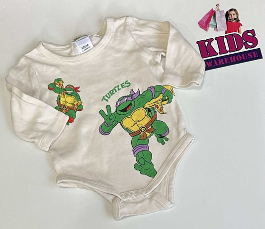 Nickelodeon Teenage Mutant Ninja Turtles White Bodysuit Size 00