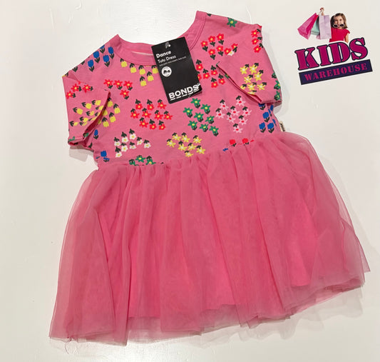 Not Used Bonds Pink, Flower Print Dress Size 2