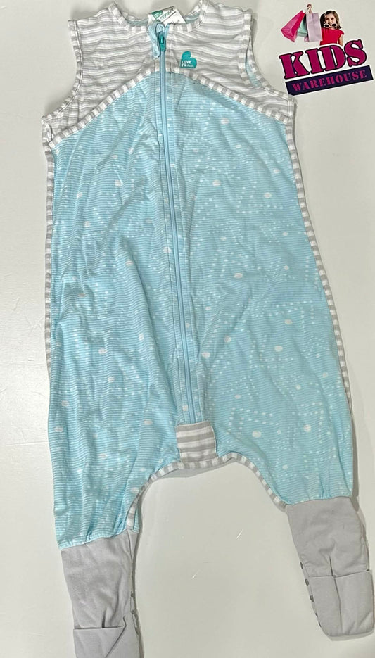 Love To Dream Sleepsuit Blue, White Polkadot Print Size 2 (24-36 Months) TOG 0.2