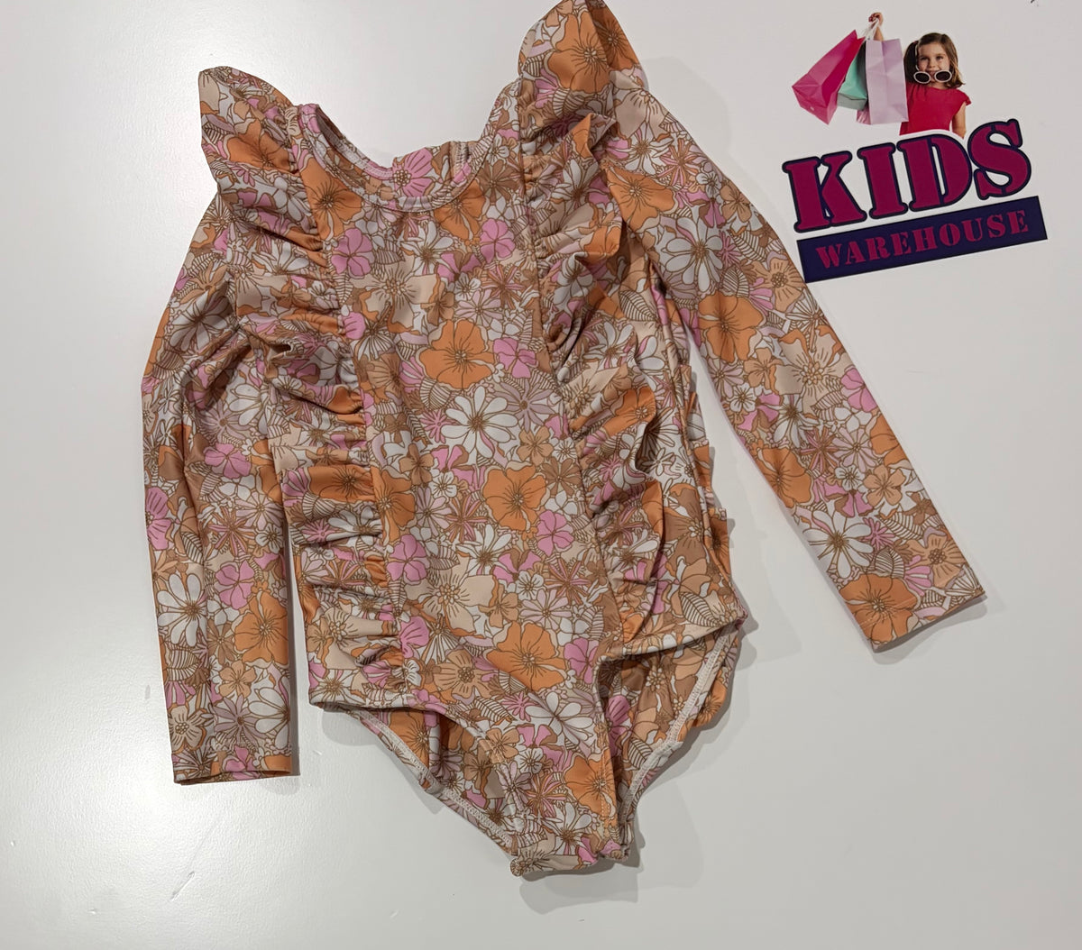 Fernleigh Floral Print One Piece Swim Suit Size 3