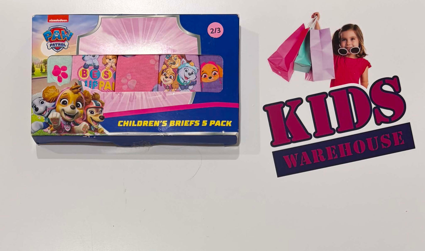 Not Used Paw Patrol Children's Brief 5 Pack Size 2/3