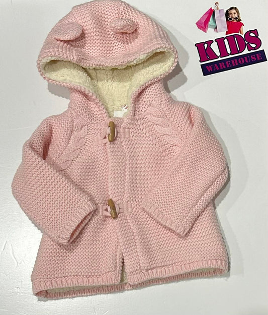 Sprout Pink Thick Knit Hoodie Size 00