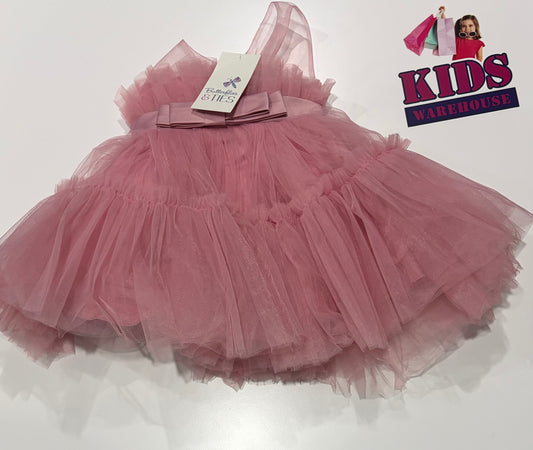 Not Used Butterflies & Ties Pink Flared Skirt Size 1