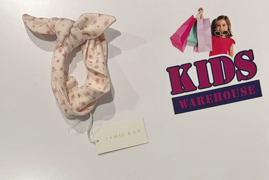 Not Used Jamie Kay White, Pink Flower Print Baby Headband