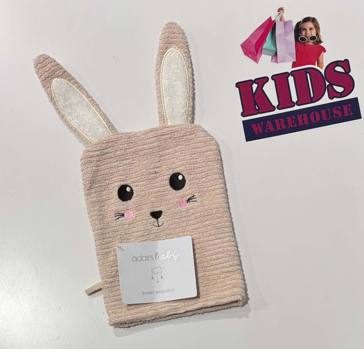 Not Used Adairs Baby Pink Rabbit Wash Mitt