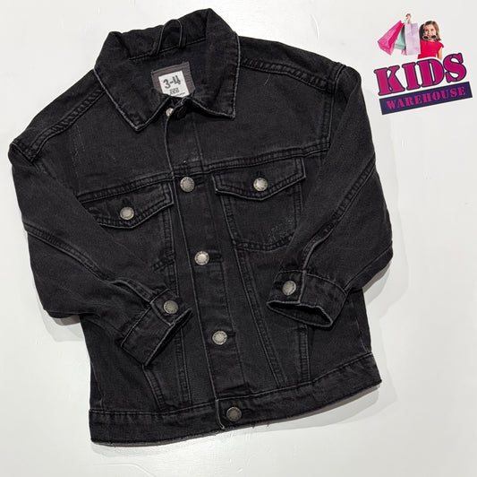 Cotton On Black Denim Jacket Size 3