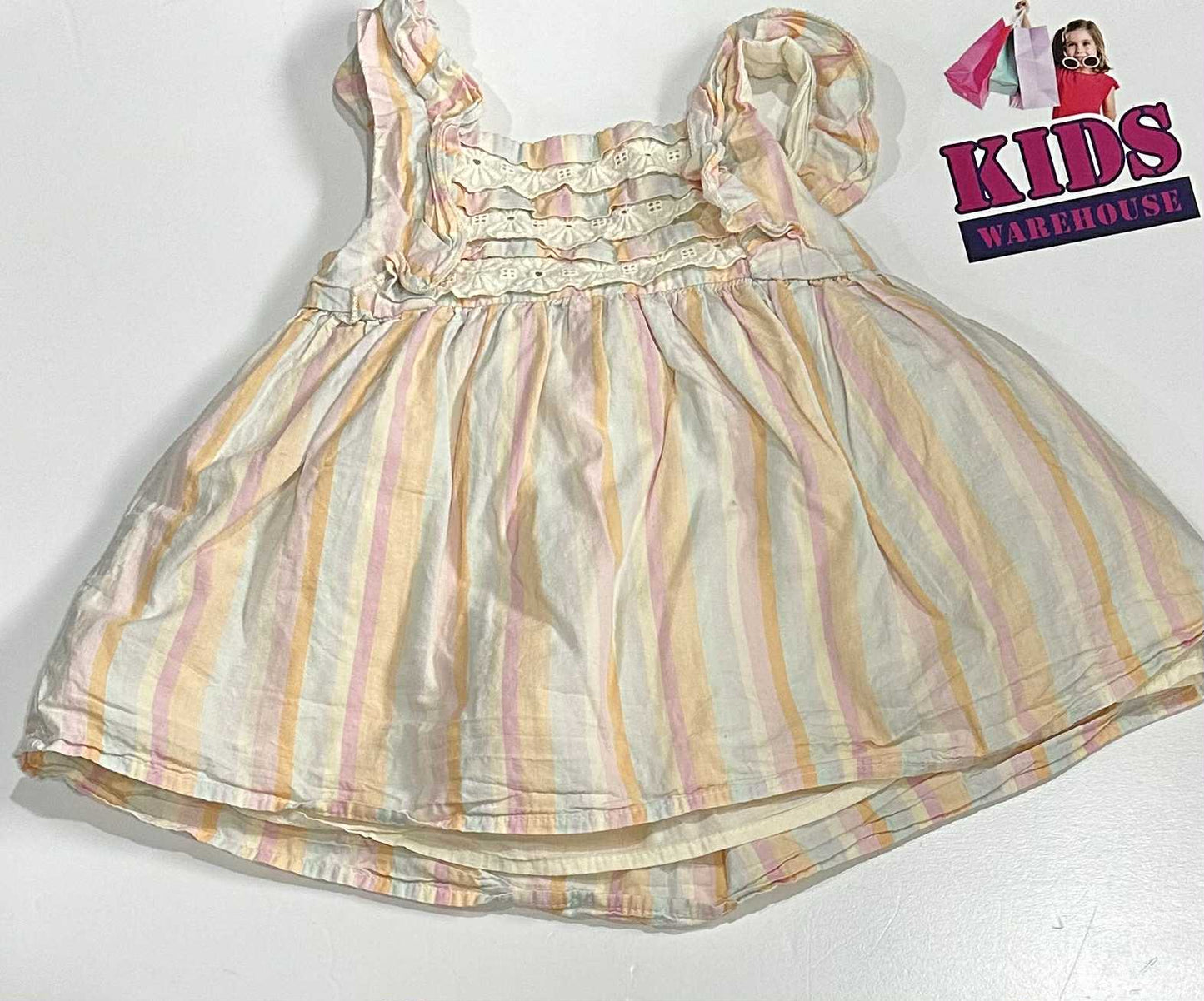 Max Studio Orange & Blue Dress Size 4