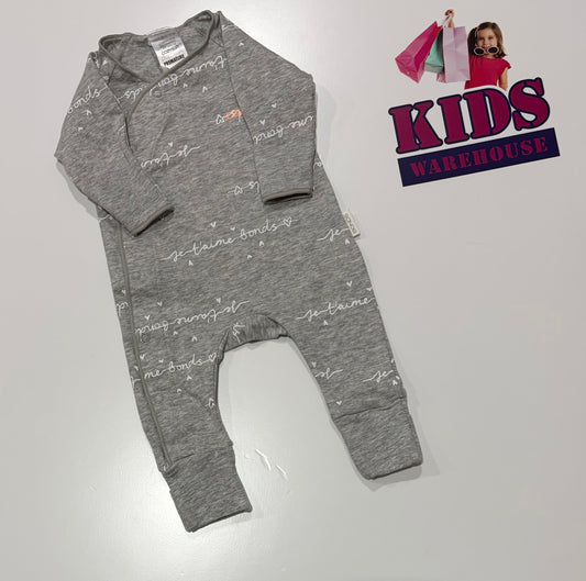 Bonds Grey Cozysuit Size 00000