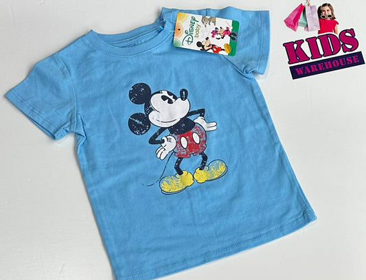 New Disney Blue Top With Mickey Mouse Print Size 1
