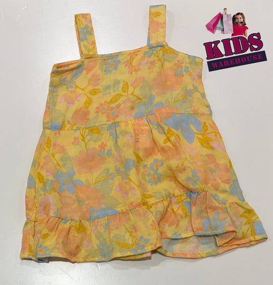 Not Used Billa Bong Yellow, Floral Print Dress Size 1