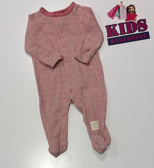 Sprout White, Red Leaf Print Jumpsuit Size 000