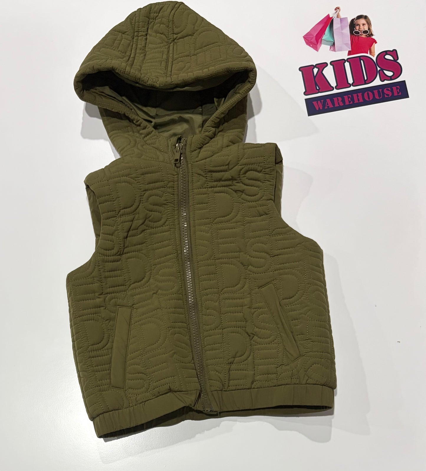 Seed Heritage Dark Green Sleeveless Puffer Vest Size 3