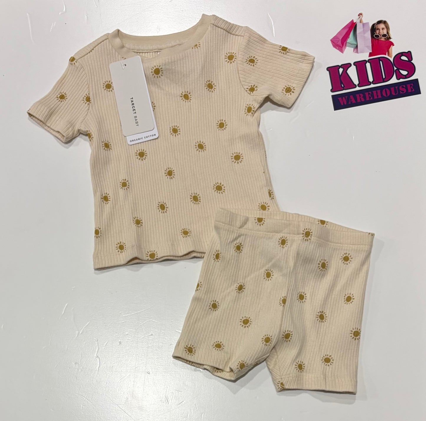 Not Used Cream, Sun Print 2 Piece Set Size 00