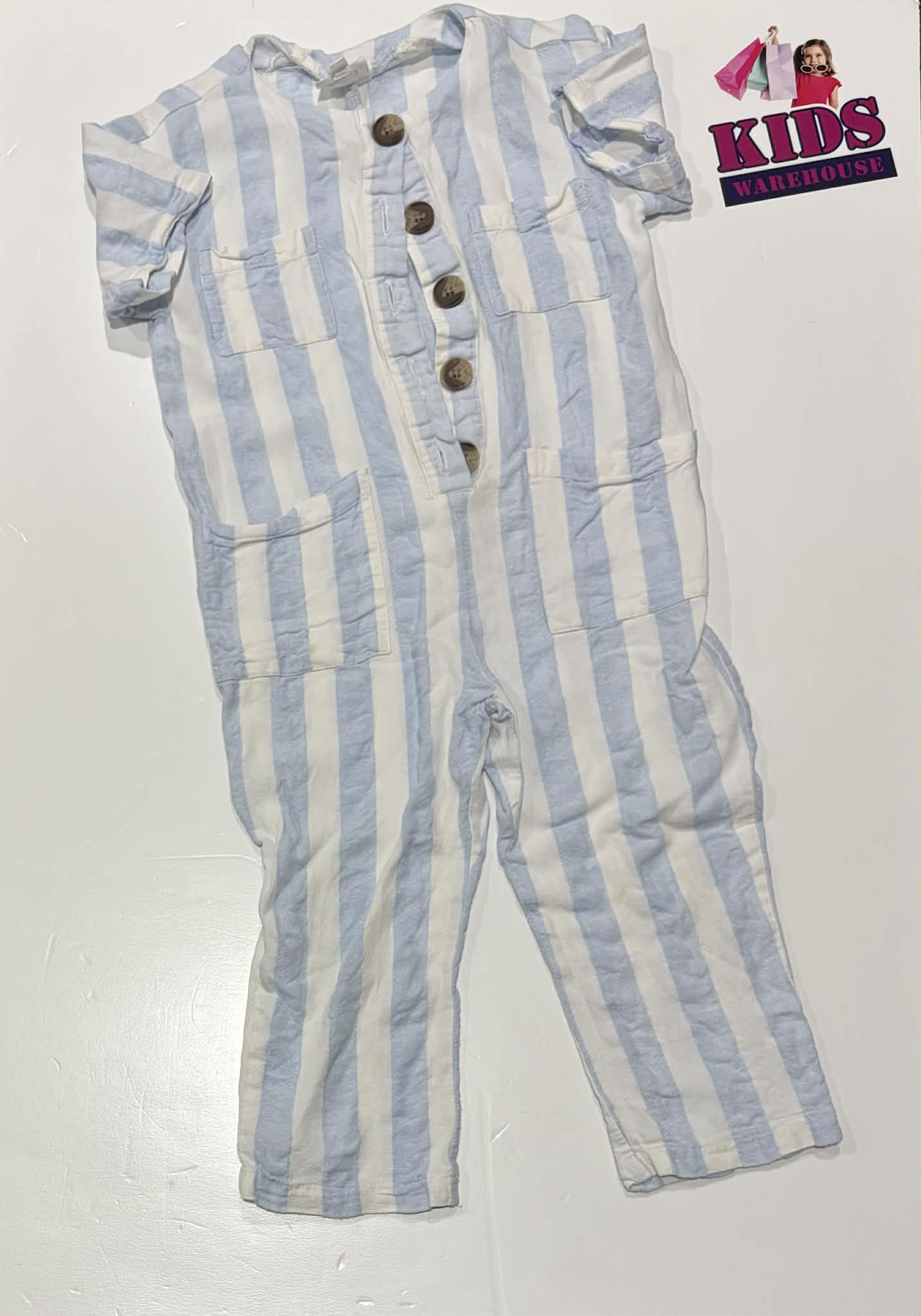Seed Heritage Blue & White Jumpsuit Size 3