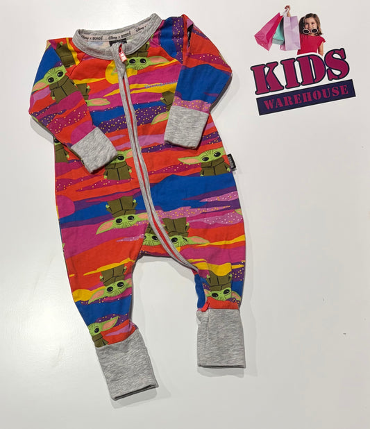 Star Wars X Bonds Wondersuit Baby Yoda Print Jumpsuit Size 000