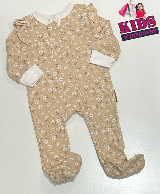 Lila & Jack Yellow & White Jumpsuit With Flower Pattern Size 0000