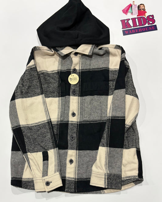 Black, White Check Print Jacket Size 10