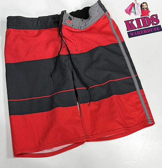 Billabong Red & Black Swim Shorts Size 6