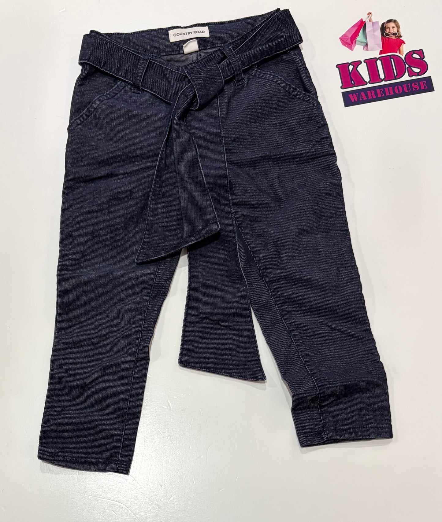 Country Road Black Denim Jeans With Tie Belt Size 3