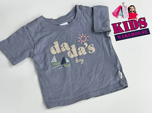 Cotton On Grey Top With “Da Da’s” Print Size 000