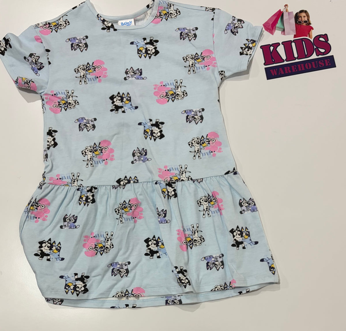 Bluey Blue, Characters Print Dress Size 5