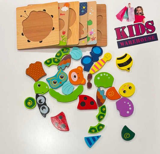 Wooden Picture Shape Matching Puzzle Toy