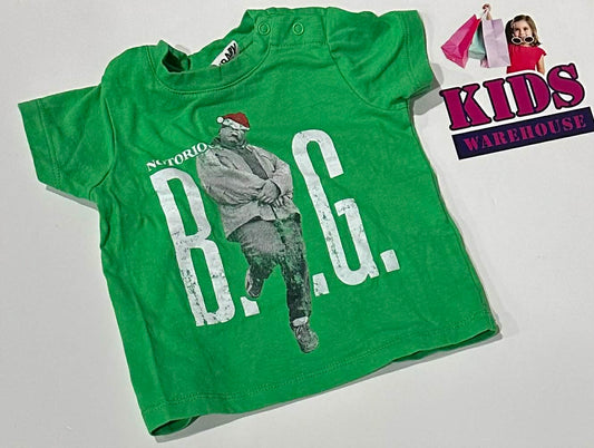 Cotton On Green Top With “B.I.G.” Print Size 00