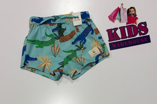 Not Used Cotton On Blue, Beach Print Swim Shorts Size 00