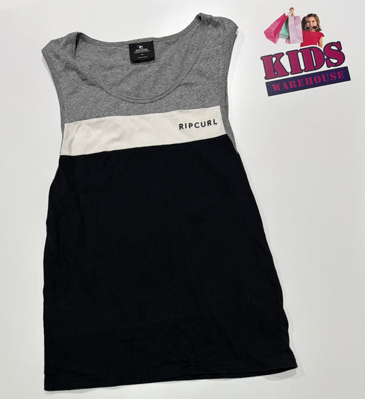 Ripcurl Grey, Black Singlet Size 10