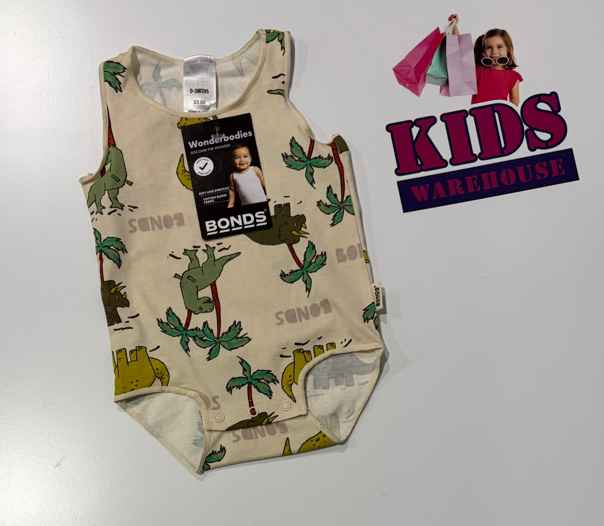 Not Used Yellow, Dinosaur Print Bodysuit Size 000