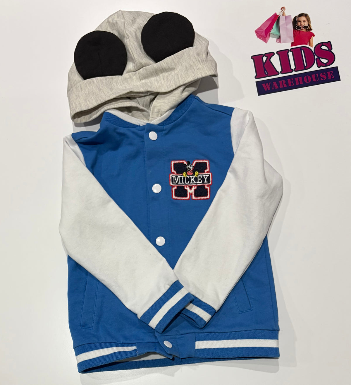 Disney Mickey Mouse Bomber Jacket With Ears Size 5