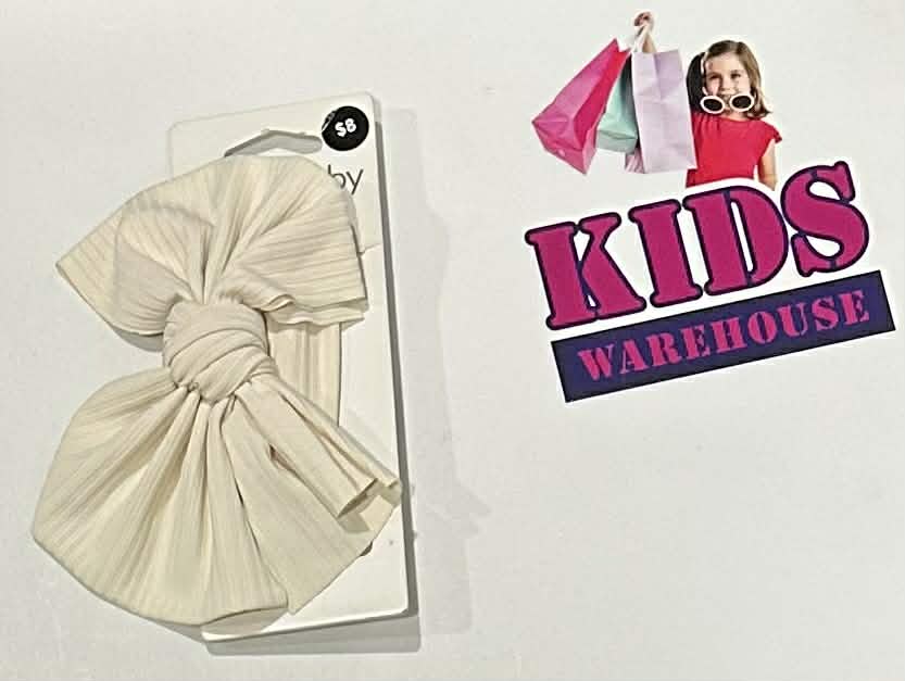 NEW Wishes Baby White Bow Headband RRP $8