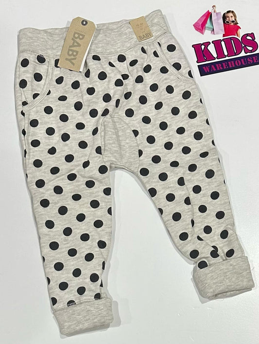 New Cotton On White Pants With Black Dot Pattern Size 2