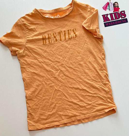 Cotton On Orange “Besties” Top Size 9