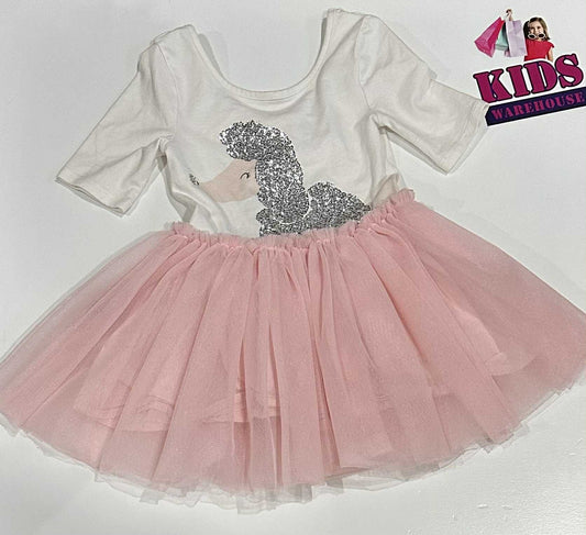 Seed Heritage White Dress With Pink Tutu Size 3