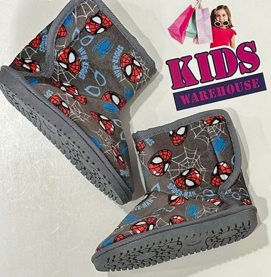 Marvel Spiderman Grey, Spiderman Print Slippers Size 9 (Child)