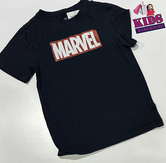 Marvel Navy Blue Top With “Marvel” Print Size 9