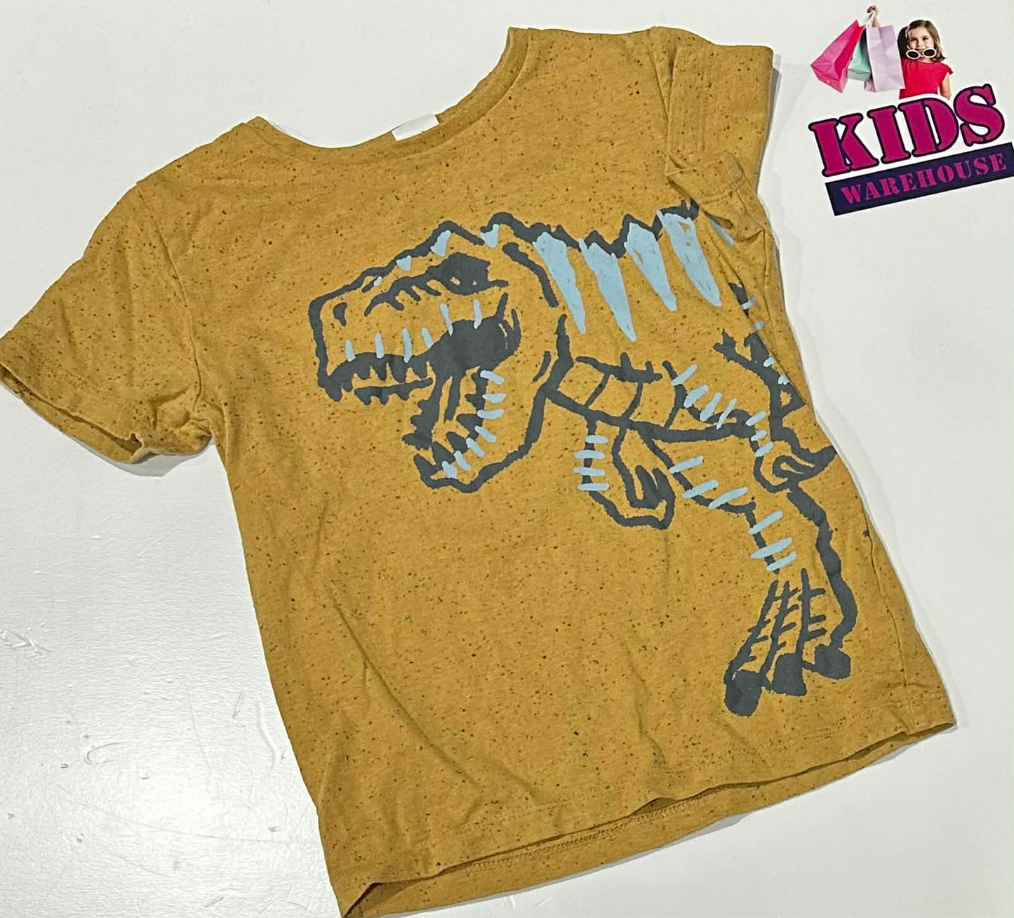 Target Yellow Top With T-Rex Print Size 5