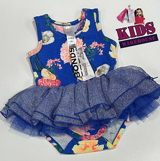 New Bonds Blue Bodysuit With Tutu Size 0