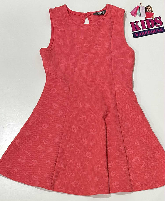 Primark Pink Dress With Flower Pattern Size 5