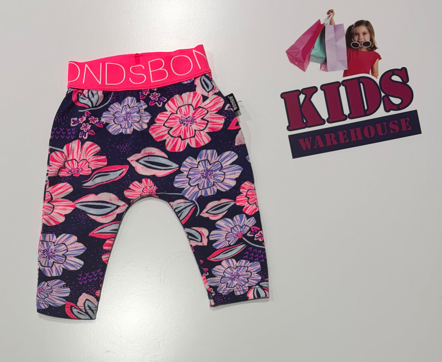 Bonds Navy, Floral Print Pants Size 0000