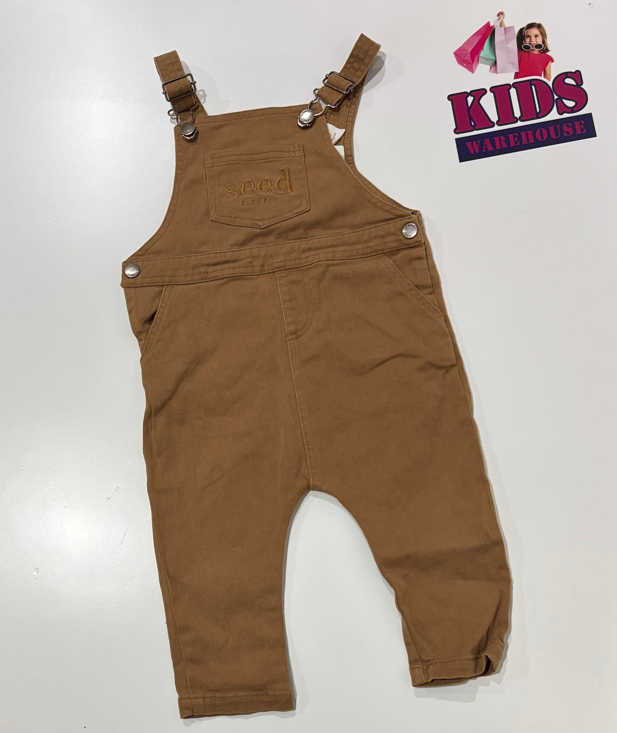 Seed Heritage Brown Denim Overalls Size 2