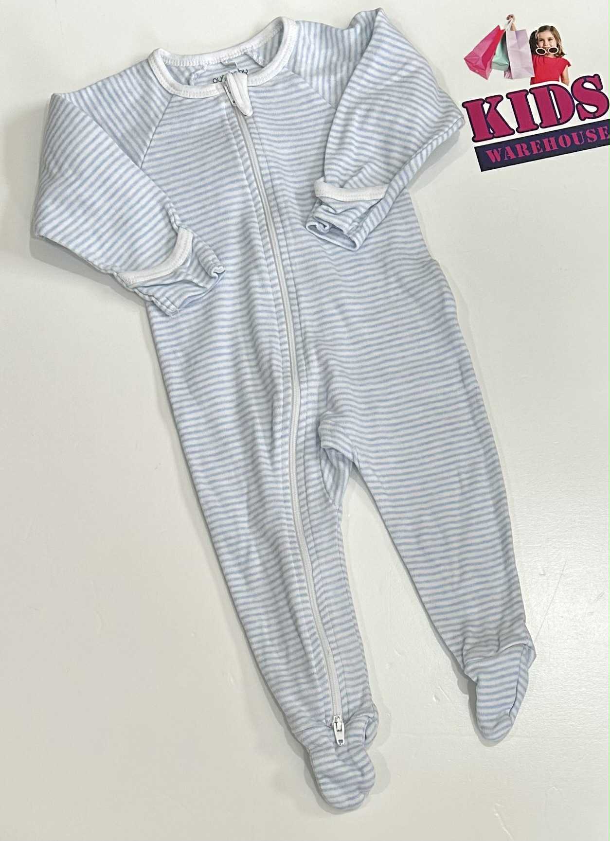 PureBaby Blue & White Jumpsuit Size 00