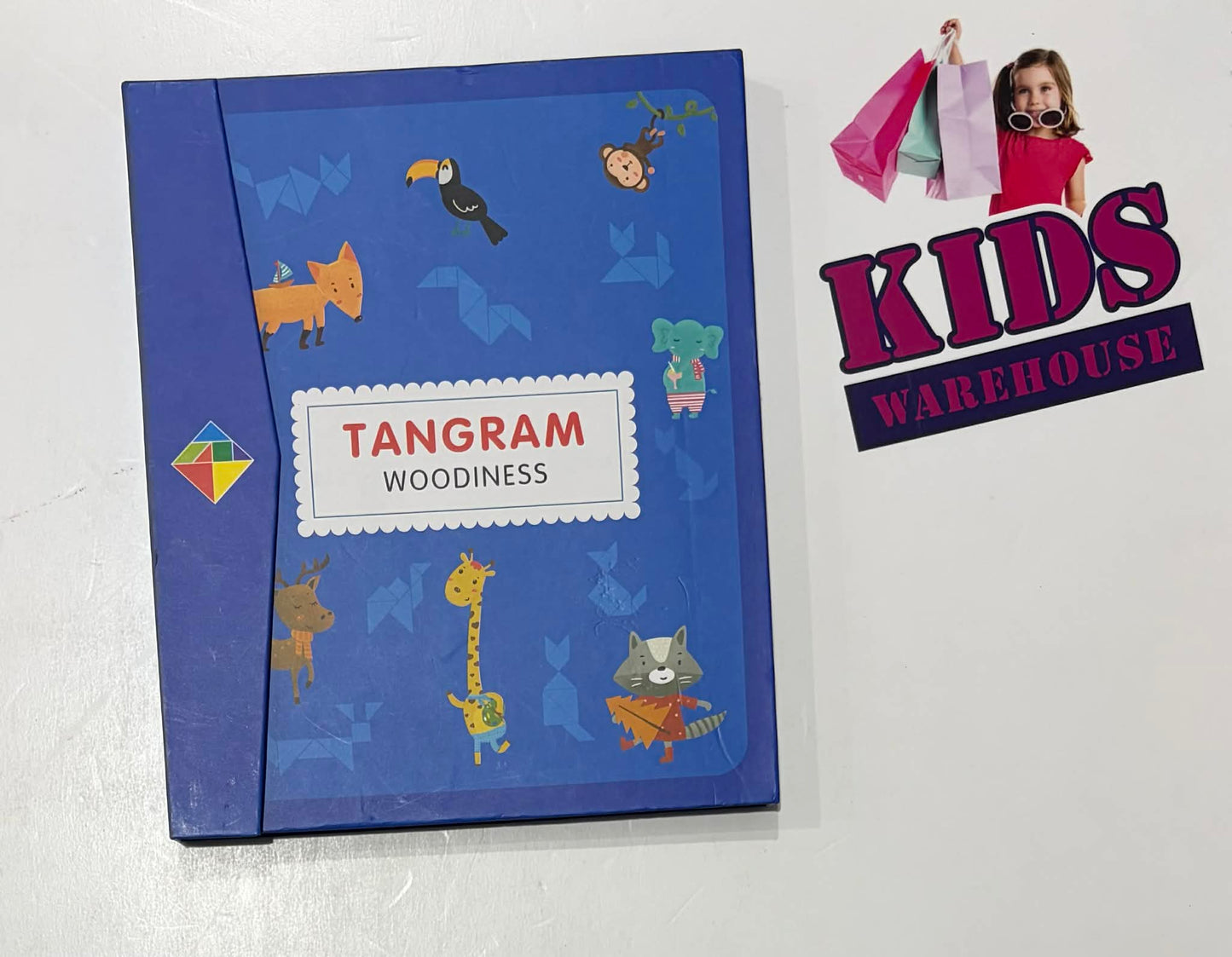 Montessori Tangram Woodiness Shape Puzzle Book  (Missing 1 Piece)