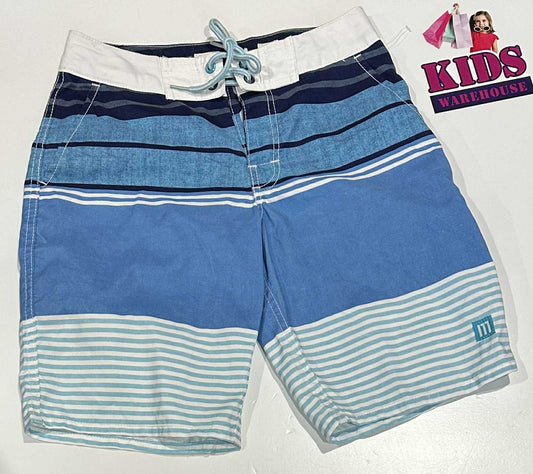 I11-ONE-11 Blue & White Swim Shorts Size 8