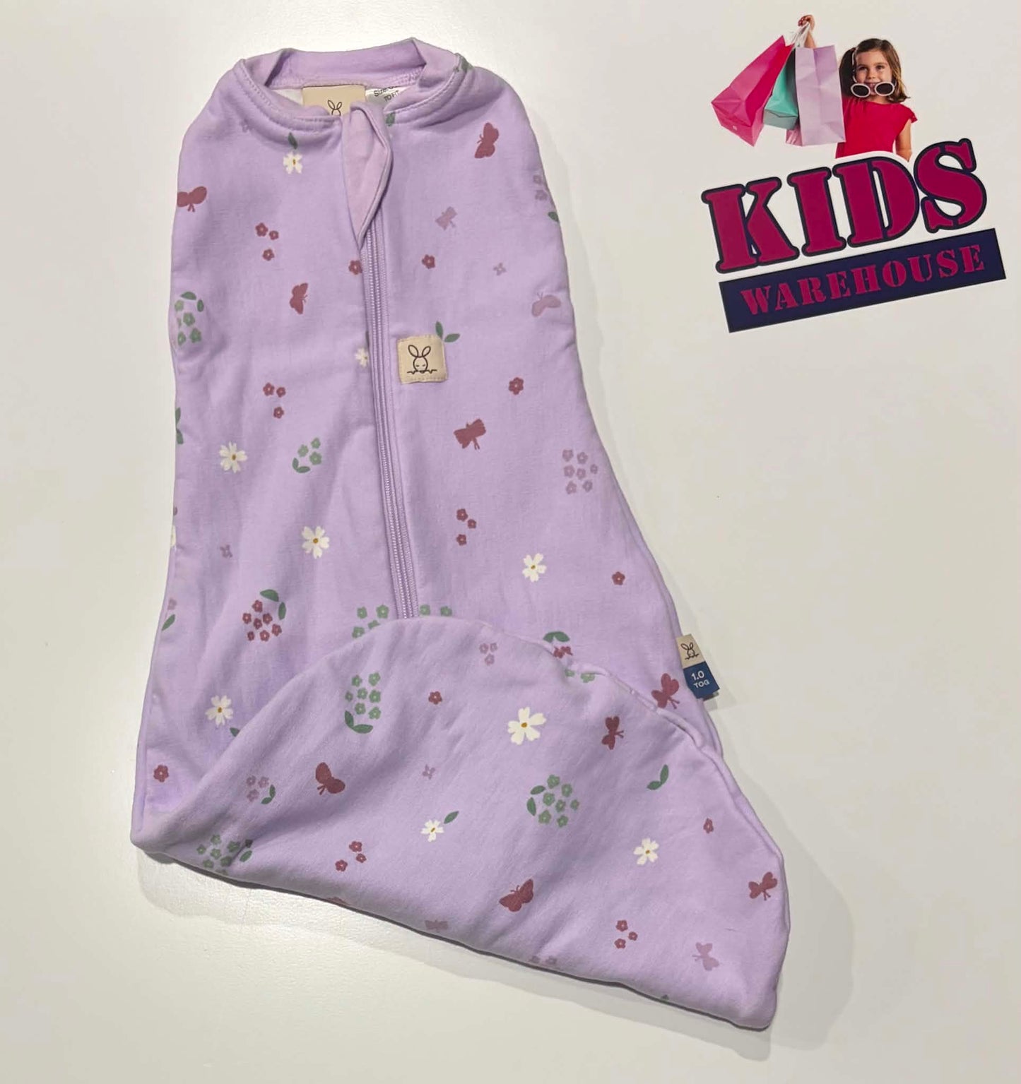 ErgoPouch Australia Purple, Floral Print Size 000 TOG 1