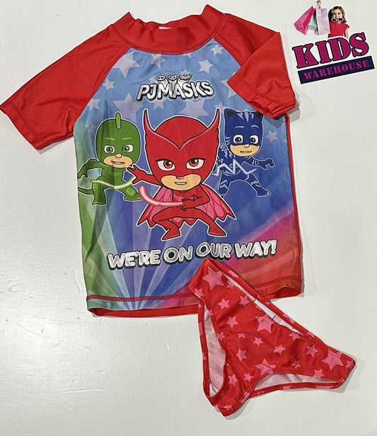 PJMasks Red 2 Piece Swim Set Size 4