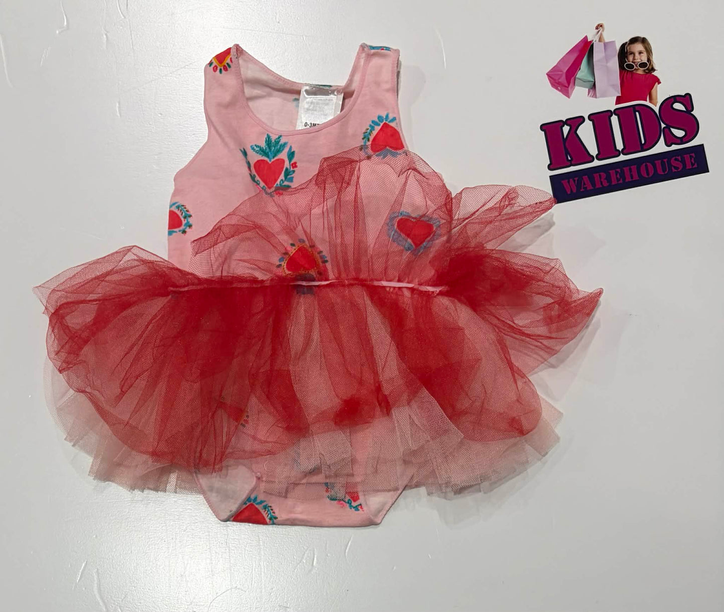 Bonds Pink & Red Tutu Bodysuit Size 000