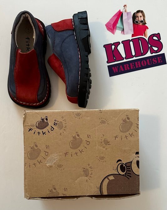 New Fitkids Navy & Red Shoes Size UK4 (Infant/Toddler)